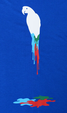 plotz kleurspoeling print blauw