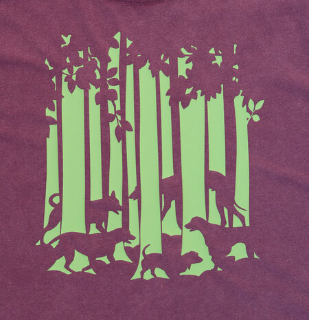 plotzprint bosuitje dyed burgundy