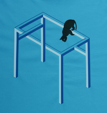 plotz tafelmanieren print blauw