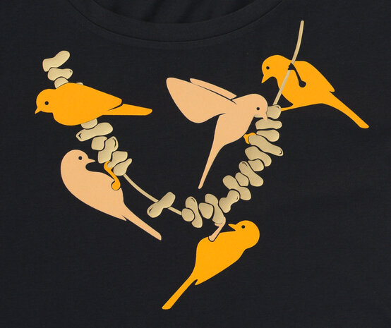 print: goud, beige en geel